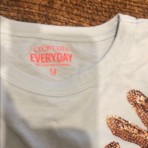 Girls j crew long sleeve light blue tee. - Picture 3 of 5